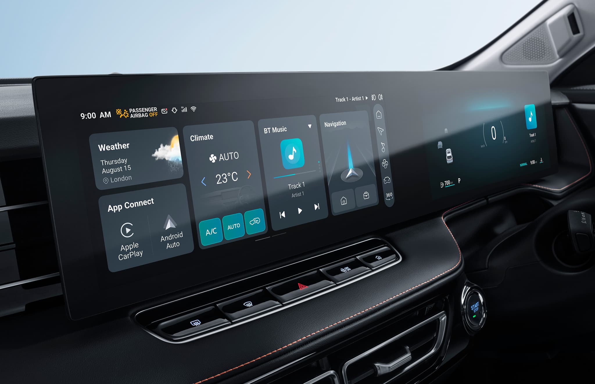 12.3 inch Colour Touchscreen